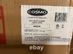 COSMO UMC30 Ducted Under Cabinet Stainless 30 inch Digital, Stainless Steel