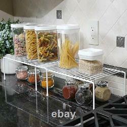 Cabinet Storage Shelf Set Of 6 Extendable 16 To 32.5 Inch Steel Metal Wire Count