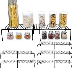 Cabinet Storage Shelf Set of 6 Extendable 16 to 32.5 Inch Steel Metal Wire