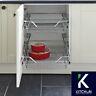 Chrome Mesh Wire Baskets, Pull Out Storage Basket Set, For Cabinet Width 300