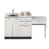 Clinton 42 Base Cabinet Set With 3 Doors, 3 Drawers, And Desk