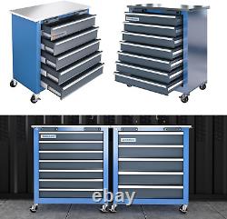 Combination 12-Drawer Tool Chest with Stainless Steel Countertop, 7 Drawer Tool C