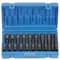 Combo Hex Driver Set 18-Piece 1/2 in. Drive SAE Metric Steel Hand Tools with Case