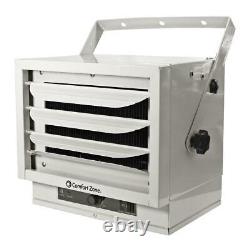 Comfort Zone Electric Industrial Heater 5000 Watt Ceiling Mounted 3-Setting Fan