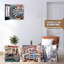 Competition Size Kenyan Sisal Dartboard Set for Home with 6 Steel Darts (CAR)