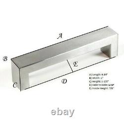 Contemporary Stainless Steel Cabinet Bar Pull Handle Set of