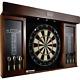 Dartboard Cabinet With Led Lights & Removable Steel, 40l X 4.375w X 24.625h