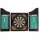 Deluxe Bristle Dartboard Cabinet Set Includes Two Steel Sets With Rustic Finish