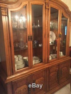 Drexel Dining Room set table, 6 chairs, china cabinet, server