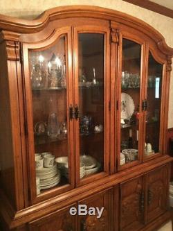 Drexel Dining Room set table, 6 chairs, china cabinet, server