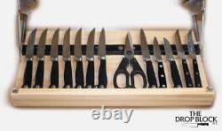 Drop Block Under Cabinet Knife Storage Rack Large