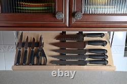 Drop Block Under Cabinet Knife Storage Rack Large