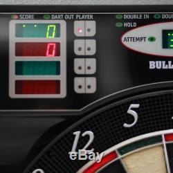 Electronic Dart Board Cabinet Set Soft Bristle Safe Steel Darts Light Pro Game