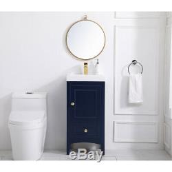 Elegant Lighting VF2218BL Saturn Blue Vanity Sink Set