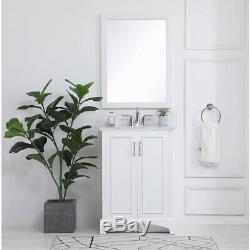 Elegant Lighting VF90624WH Hampson White Vanity Sink Set