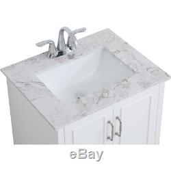 Elegant Lighting VF90624WH Hampson White Vanity Sink Set