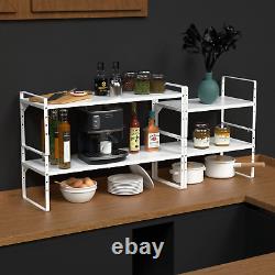 Expandable Stack-Up Rack Counter Organizer Spice Cabinet Pantry Shelf Cupboard S