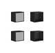 Floating Cabinet In Black And Gray Finish Set Of 4 Id 3820328