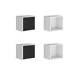 Floating Cabinet In White And Black Set Of 4 Id 3820327
