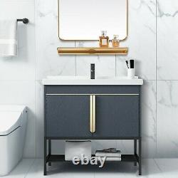 Floor Bathroom Vanities Set Stainless Steel Bathroom Cabinet Combination
