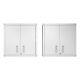 Fortress Floating Garage Cabinet In White (set Of 2)