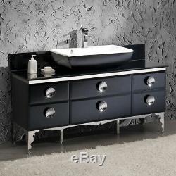 Fresca FCB7716-V Moselle 59-1/25 Free Standing Vanity Set with Steel Cabinet