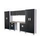 Frontier Garage Storage Cabinet Set 72 In. X 132 In. X 18 In. Black (8- Piece)