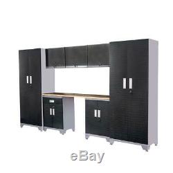 Frontier Garage Storage Cabinet Set 72 in. X 132 in. X 18 in. Black (8- Piece)