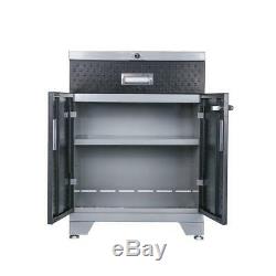 Frontier Garage Storage Cabinet Set 72 in. X 132 in. X 18 in. Black (8- Piece)