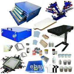 Full Set 4-1 Color Screen Printing Kit Manual Operate Set Easy to Use #1-006934