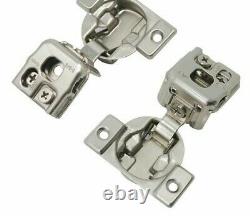 Furniture Cabinet Cupboard Hinges 3-way Adjustment Style Steel Material 2pcs Set