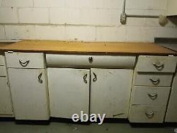 Great Set of Vintage 1957 Youngstown Midcentury Metal Kitchen Cabinets