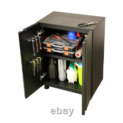 HUSKY Steel Garage Cabinet Set Black Tool Storage Organizer Shelves Locking 5PCS