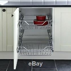 Hafele Pull-Out SET OF TWO For 300-900mm Cabinet Width Linear wire Baskets