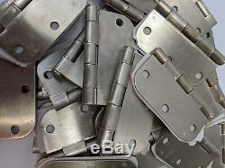 Hager Door Cabinet Hinge Durable Silver Stainless Steel 3 1/2 x 2 in Set of 25