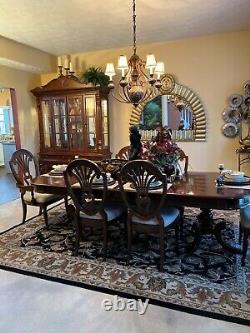 Harverty Universal Furniture 9 pcs formal dining room set and China Cabinet