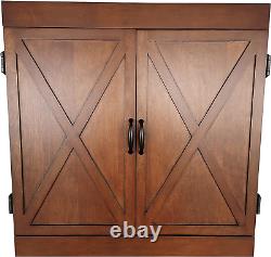 Hathaway Farmington Dartboard and Cabinet Set Includes 18-in Dartboard, Steel