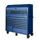 Heavy-duty 56 In. W 23-drawer Combination Tool Chest And Cabinet Set, Matte Blue