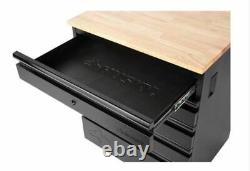 Heavy Duty Welded 64inWx81inHx24inD Steel Garage Cabinet Set in Black (3-Piece)