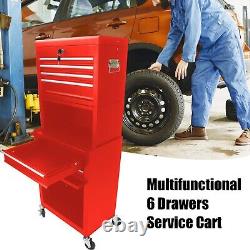 High Capacity Rolling Tool Chest with Wheels and Drawers, 6-Drawer Tool Storage