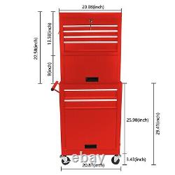 High Capacity Rolling Tool Chest with Wheels and Drawers, 6-Drawer Tool Storage