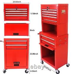 High Capacity Rolling Tool Chest with Wheels and Drawers, 6-Drawer Tool Storage