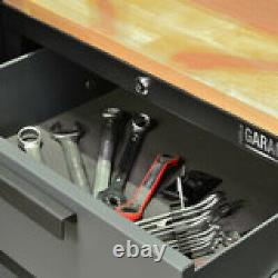 Hilka 24 Professional Gauge Steel 4 Piece Modular Cabinet Set Workshop Garage