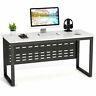 Home Office Morden Computer Desk Table File Cabinet Set With 2 Tier Shelves New