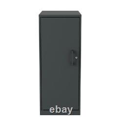 Home Square 3 Shelf Metal Locker Storage Cabinet Set in Charcoal (Set of 2)