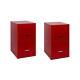 Home Square Set Of 2 18 2 Drawer Metal File Cabinet In Lava Red