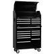 Husky 41 In. 16-drawer Chest And Cabinet Set, Rust-resistant Powder Coat Black