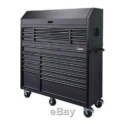 Husky 56 in. 23-Drawer Tool Chest and Rolling Cabinet Set 18 Ga. Steel 22 in. D