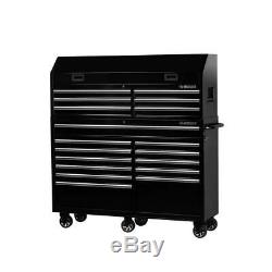Husky 61 In. W 18-Drawer Combination Tool Chest And Rolling Cabinet Set In Gloss