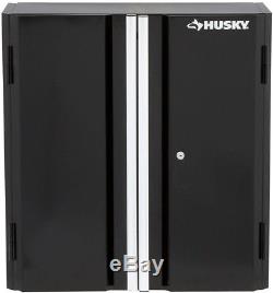 Husky 72 in. W x 98 in. H x 24 in. D Steel Garage Cabinet Set in Black (5-Piece)